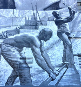 Men quarry marble.
